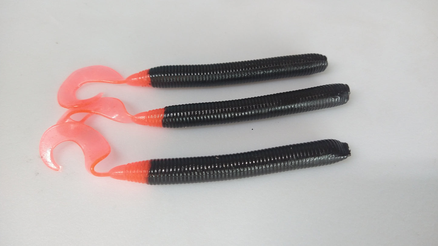 4" Curly Tail Grub Worm