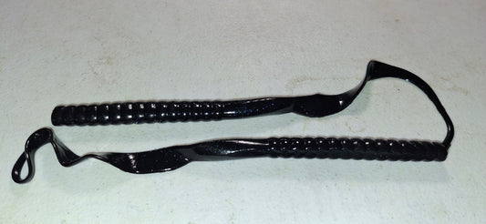 10" Ribbontail Worms Black Blue Glitter